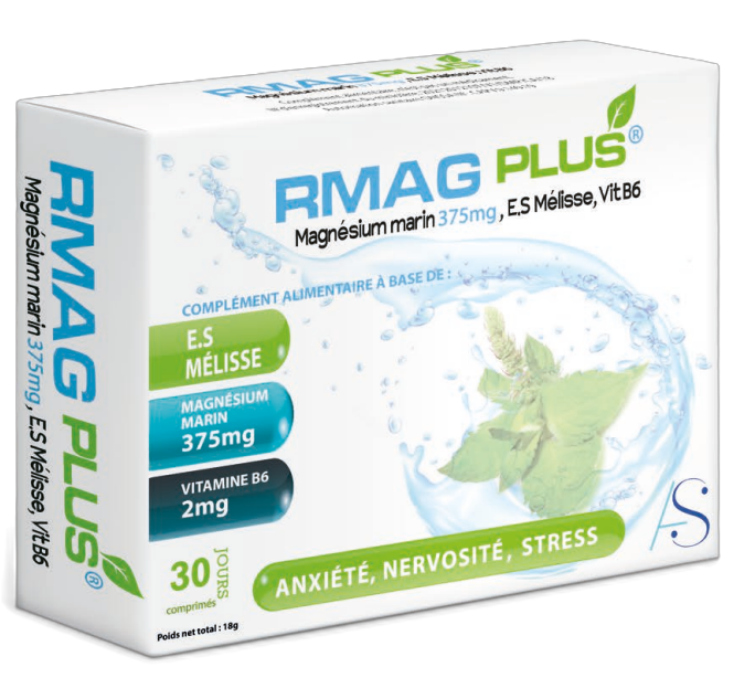 Boîte de RMAG PLUS - Magnésium Marin relaxant et Mélisse